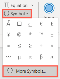 SymbolMoreSymbols-WordSameLine-1 كيفية الحفاظ على الكلمات على نفس السطر في Microsoft Word