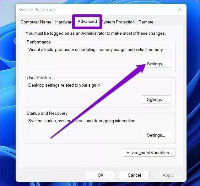 System-Properties_4d470f76dc99e18ad75087b1b8410ea9-637x595 أفضل 3 طرق لإيقاف تشغيل الرسوم المتحركة في Windows 11