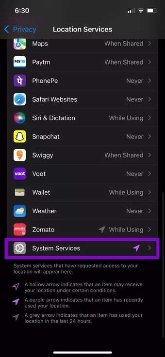 System-Services-on-iPhone_7c4a12eb7455b3a1ce1ef1cadcf29289-340x737 كيفية إصلاح خطأ تاريخ الهاتف غير دقيق في WhatsApp