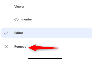 Tap-Remove. كيفية إلغاء مشاركة مستند Google Doc