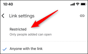 Tap-Restricted. كيفية إلغاء مشاركة مستند Google Doc