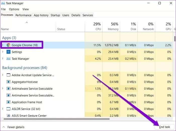 Task-Manager_935adec67b324b146ff212ec4c69054f-700x521 أهم 7 طرق لإصلاح اختفاء مؤشر الماوس في Google Chrome