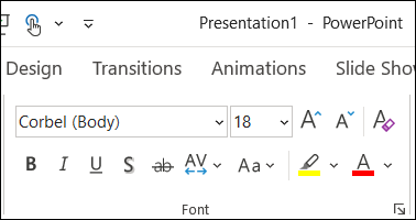 Text-font-options. كيف تصنع انفوجرافيك في Microsoft PowerPoint