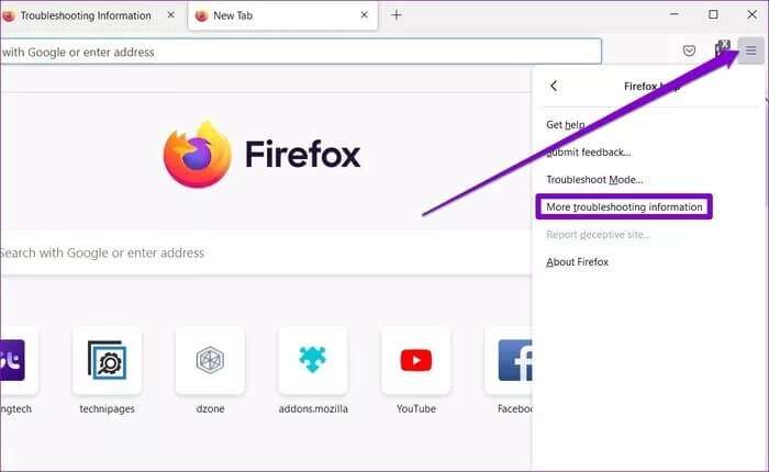 Troubleshooting-Information_935adec67b324b146ff212ec4c69054f-700x430 أفضل 6 طرق لإصلاح عدم عمل إضافات Firefox على جهاز الكمبيوتر