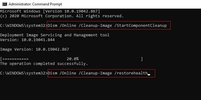 Type-another-command-Dism-Online-Cleanup-Image-restorehealth-and-wait-for-it-to-complete-675x336 إصلاح خطأ في جهاز الإدخال / الإخراج في Windows 10