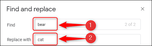 Type-the-word-youd-like-to-find-and-replace. كيفية البحث في Google Docs