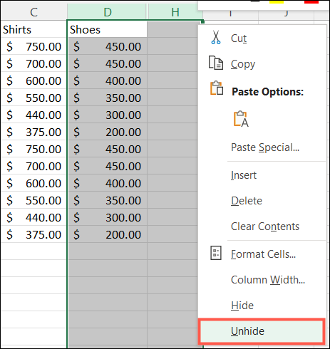 كيفية إخفاء أو إظهار الأعمدة في Microsoft Excel - %categories