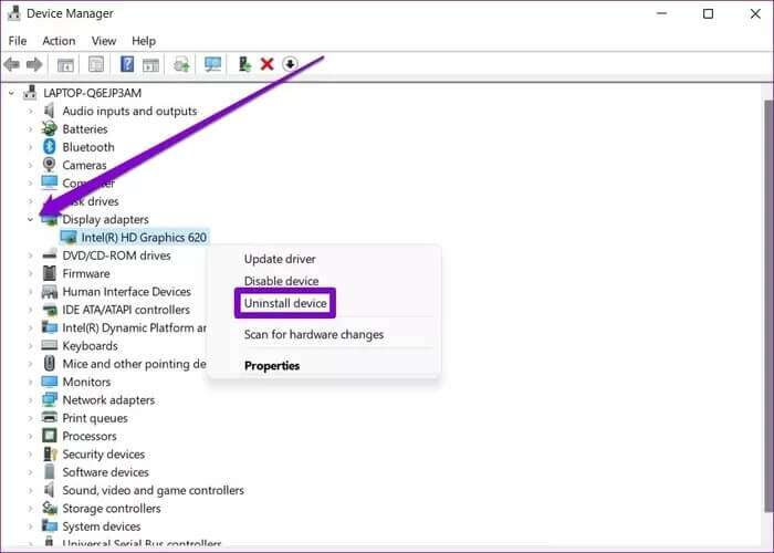 Uninstall-Graphics-Driver_935adec67b324b146ff212ec4c69054f-700x500 أفضل 8 طرق لإصلاح مشكلة وميض ورعشة الشاشة على Windows 11