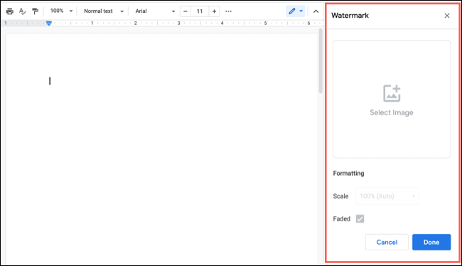 WatermarkSidebar-GoogleDocsWatermark كيفية إدراج صورة كعلامة مائية في Google Docs