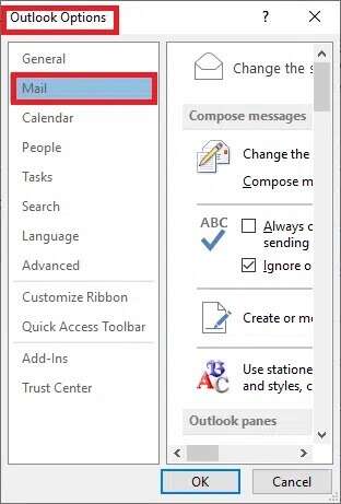 a-window-containing-outlook-options-will-appear-c-312x461 كيفية إيقاف تشغيل إيصال قراءة البريد الإلكتروني في Outlook