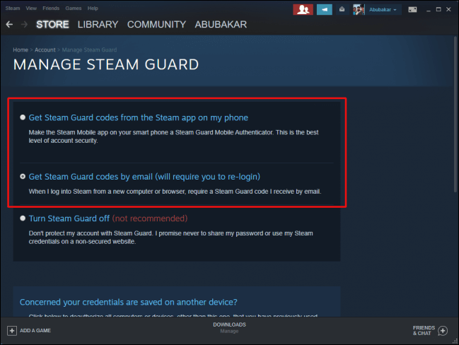 check-the-get-steam-guard-codes-by-email-option-e1637612926800 كيفية مشاركة الألعاب على Steam
