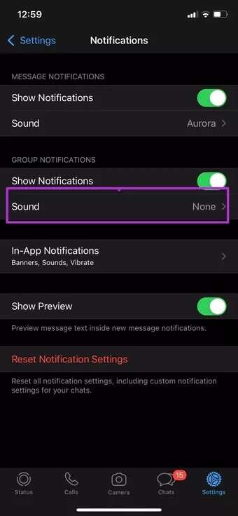 check-whatsapp-notification-sound-on-iPhone_7c4a12eb7455b3a1ce1ef1cadcf29289-340x736 أفضل 8 طرق لإصلاح صوت إشعارات WhatsApp