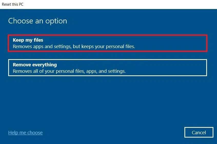 choose-an-option-page-select-the-first-one--846x560 إصلاح شاشة الموت الصفراء على Windows 10
