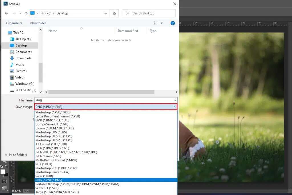 choose-save-as-type-from-the-drop-down-menu-and-r-1024x684-1-1024x684 كيفية تحويل Photoshop إلى RGB