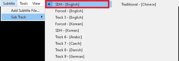 choose-the-subtitles-file-you-want-to-display-599x206 كيفية إضافة الترجمة إلى الفيلم بشكل دائم
