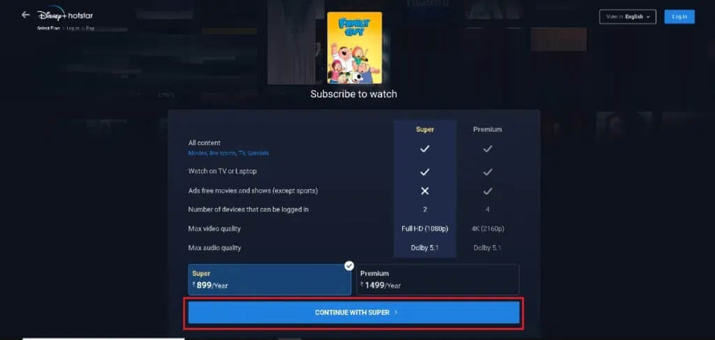 choose-your-plan-and-make-the-payment-1024x487-1 أين تشاهد Family Guy