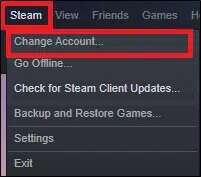 click-on-steam-followed-by-change-account...-201x177 إصلاح فشل تحميل صورة Steam