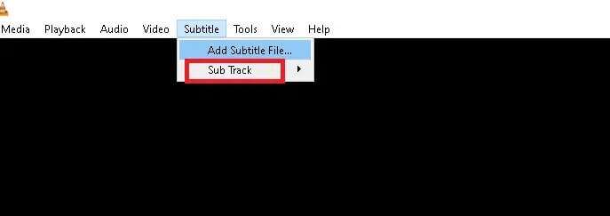 click-on-sub-track-option-from-the-drop-down-menu-687x243 كيفية إضافة الترجمة إلى الفيلم بشكل دائم