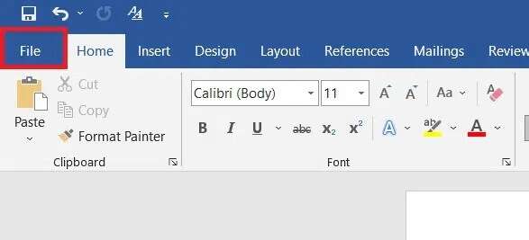 click-on-the-file-tab--587x267 كيفية إزالة العلامات المائية من مستندات Word