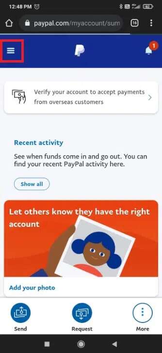 click-on-the-hamburger-icon-334x728 كيفية حذف حساب PayPal