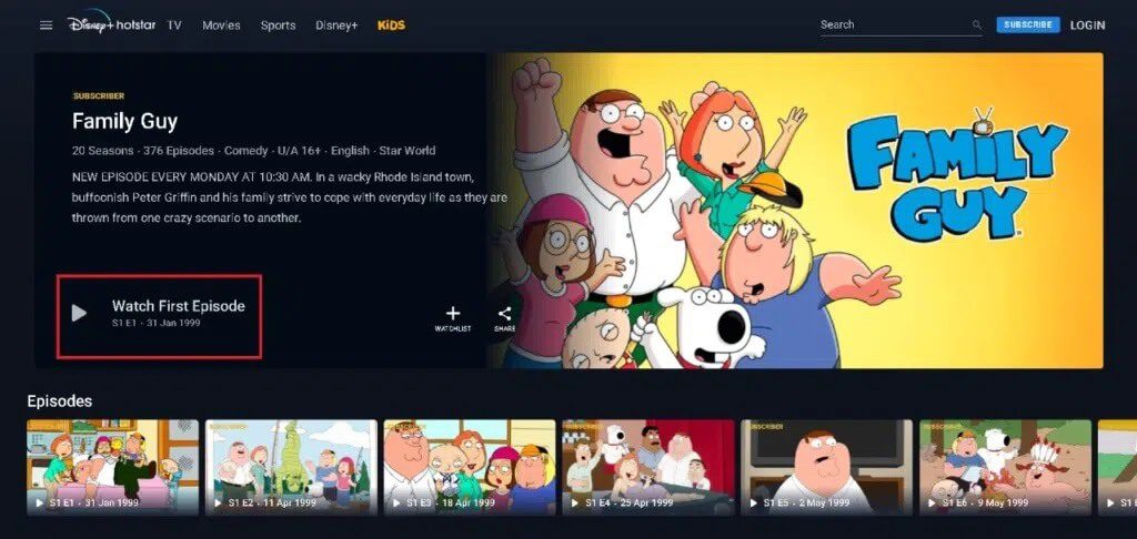 click-on-the-play-button-watch-first-episode-1024x486-1 أين تشاهد Family Guy