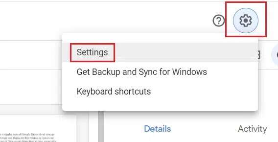 click-on-the-settings-icon-and-select-Settings-option-in-Google-Drive-568x290 كيفية إزالة الملفات المكررة في Google Drive