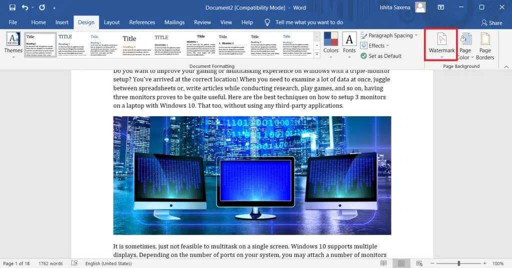click-on-watermark-from-the-page-background-tab-1024x537-1-1024x537 كيفية إزالة العلامات المائية من مستندات Word