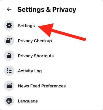 click-the-settings-option كيفية تغيير كلمة مرور Facebook الخاصة بك