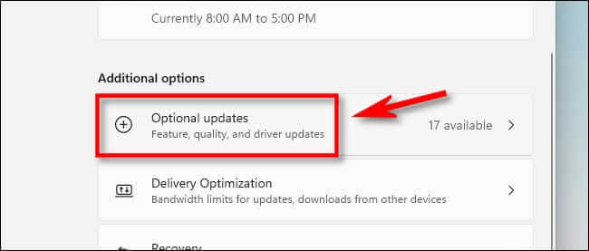 click_optional_updates-650x277 كيفية تحديث برامج التشغيل على Windows 11