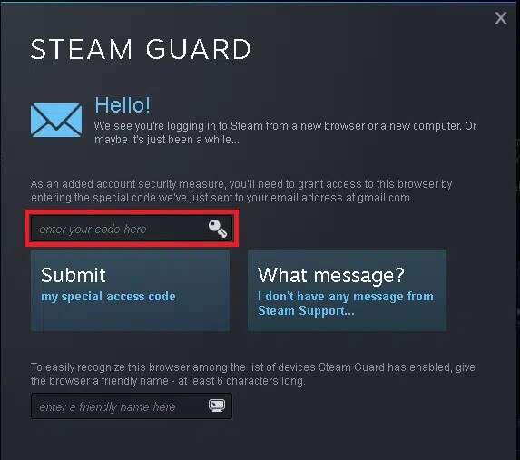 enter-the-passcode-sent-to-your-mail--573x507 إصلاح فشل تحميل صورة Steam