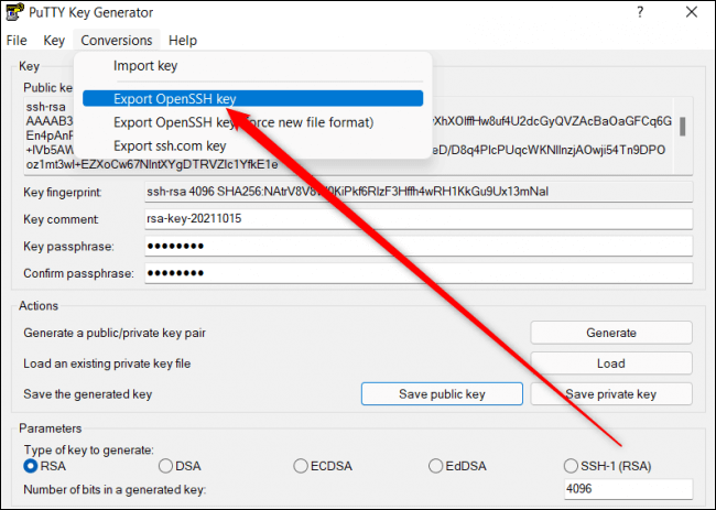 exportSSH-650x463-1 كيفية إنشاء مفاتيح SSH في Windows 10 و Windows 11