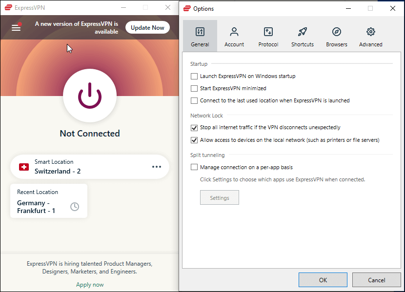 expressvpn-settings Surfshark مقابل ExpressVPN: أيهما أفضل VPN؟