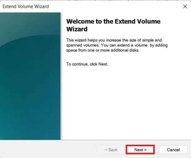 extend-volume-wizard-617x511 كيفية تقسيم محرك القرص الصلب في Windows 11
