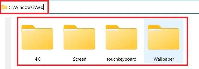 folders-containing-windows-default-wallpaper-662x232 كيفية تغيير خلفية الشاشة على Windows 11