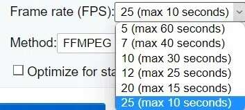 frame-rate-options-available-1-353x159 كيفية حفظ GIF من Twitter على Android