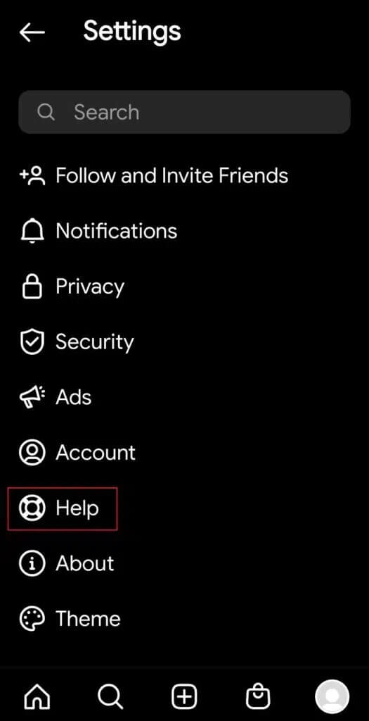 go-to-instagram-settings-and-tap-on-help-525x1024-1 إصلاح محاولة تسجيل الدخول المشبوهة في Instagram