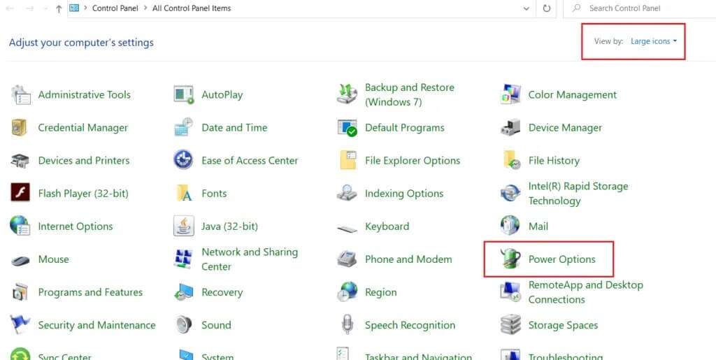 go-to-the-Power-Options-and-click-on-it-1024x515-1-1024x515 إصلاح عدم عمل قارئ بطاقة Realtek على  Windows 10