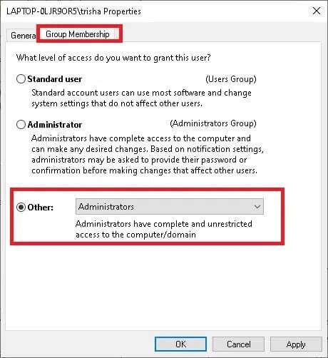here-switch-to-group-membership-tab-and-click-on-460x502 إصلاح وميض شريط مهام Windows 10