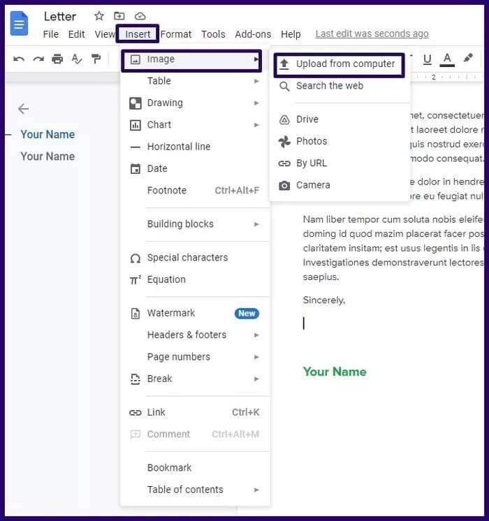 how-to-create-and-insert-signatures-in-Google-Docs-step-11_935adec67b324b146ff212ec4c69054f-700x746 كيفية إنشاء وإدراج توقيع في Google Docs