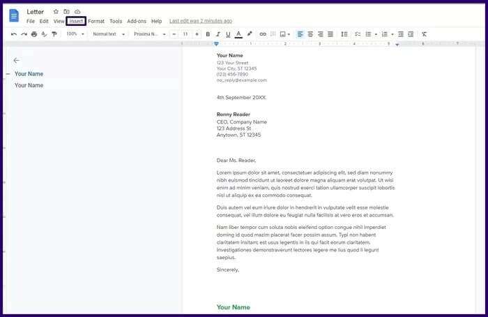 how-to-create-and-insert-signatures-in-Google-Docs-step-3_935adec67b324b146ff212ec4c69054f-700x454 كيفية إنشاء وإدراج توقيع في Google Docs