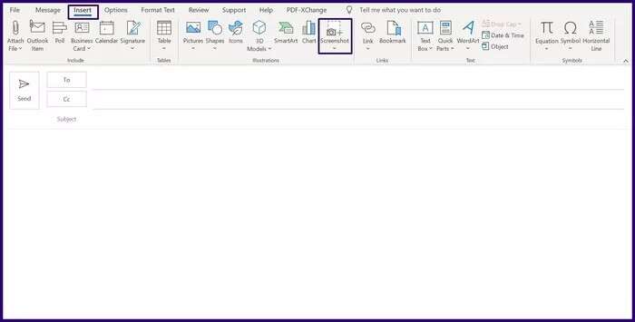 how-to-insert-screenshots-in-microsoft-outlook-step-4_935adec67b324b146ff212ec4c69054f-700x355 أفضل 3 طرق لإدراج لقطات الشاشة في Microsoft Outlook