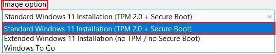 image-options-567x112 كيفية إنشاء محرك أقراص USB قابل للتشغيل بنظام Windows 11