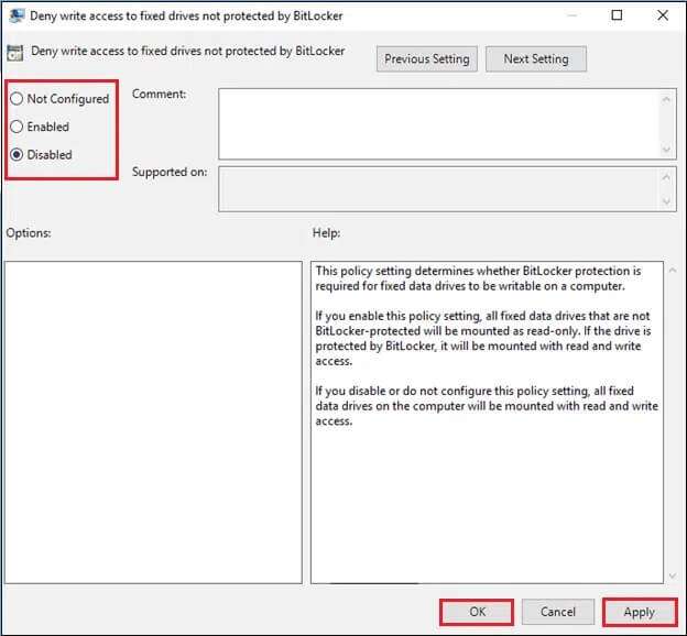 in-the-new-window-click-on-not-configured-or-disa-624x578 كيفية تعطيل BitLocker في Windows 10