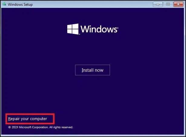 in-the-windows-setup-screen-click-on-repair-your-614x453 كيفية تمهيد Windows 10 في وضع الاسترداد