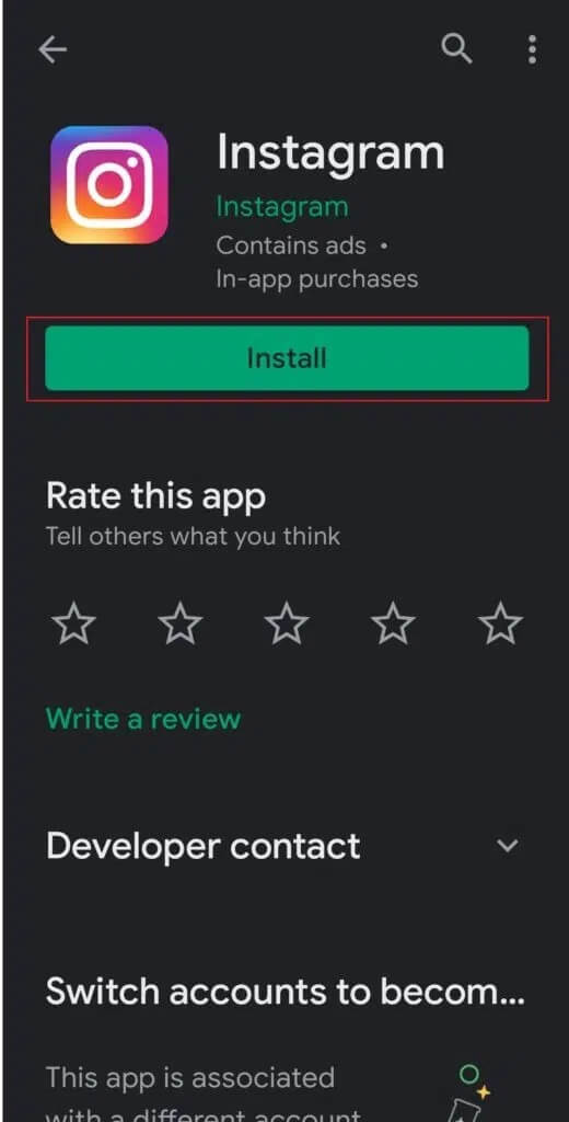 install-instagram-app-in-google-play-store-520x1024-1 إصلاح محاولة تسجيل الدخول المشبوهة في Instagram