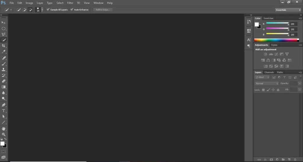 launch-photoshop-on-desktop-1024x548-1-1024x548 كيفية تحويل Photoshop إلى RGB