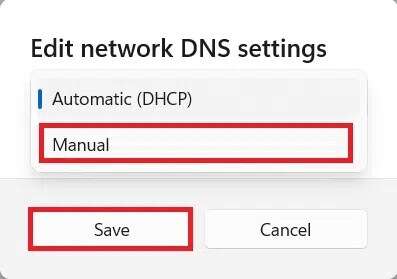 manual-option-in-network-dns-settings-397x279 كيفية تغيير خادم DNS على Windows 11
