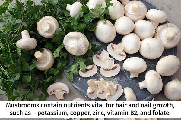 أفضل 10 أطعمة لأظافر قوية وصحية - skin-beauty mushrooms for healthy nails 600x400 - أفضل 10 أطعمة لأظافر قوية وصحية
