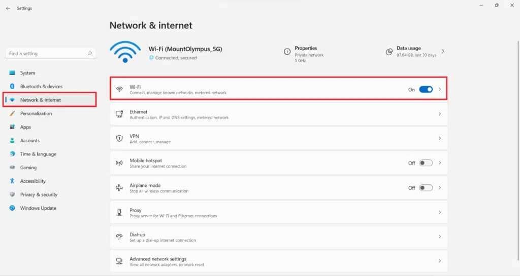 network-and-internet-section-in-the-settings-1024x545-1-1024x545 كيفية تغيير خادم DNS على Windows 11