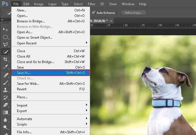 next-go-to-file-choose-save-as-option-from-the-l-683x471 كيفية تحويل Photoshop إلى RGB